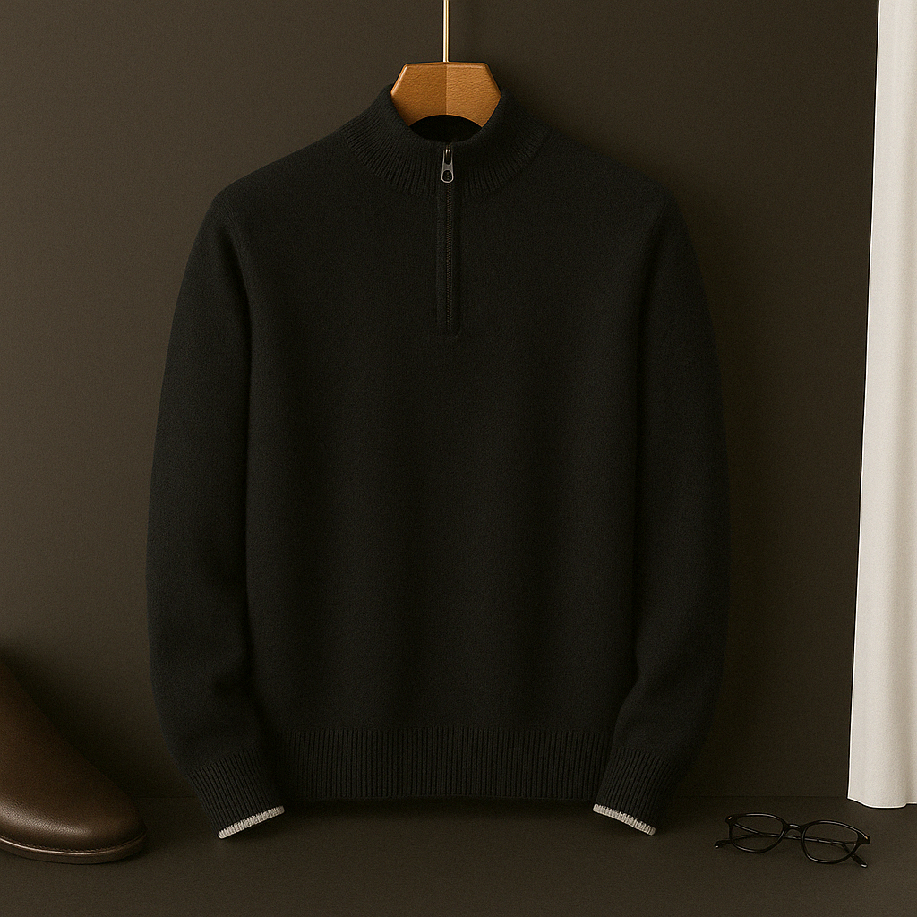The Bellini Cashmere Quarter Zip