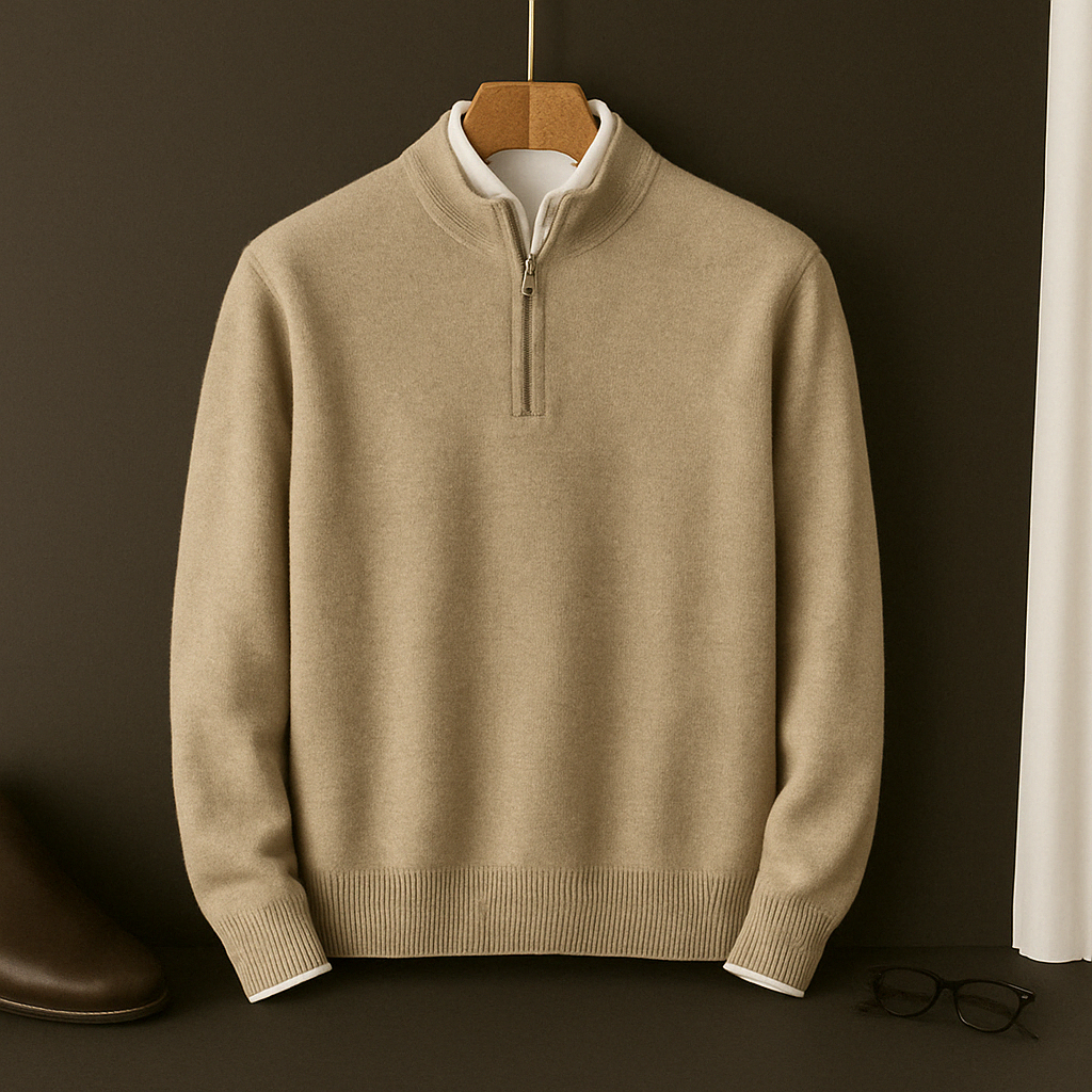 The Bellini Cashmere Quarter Zip