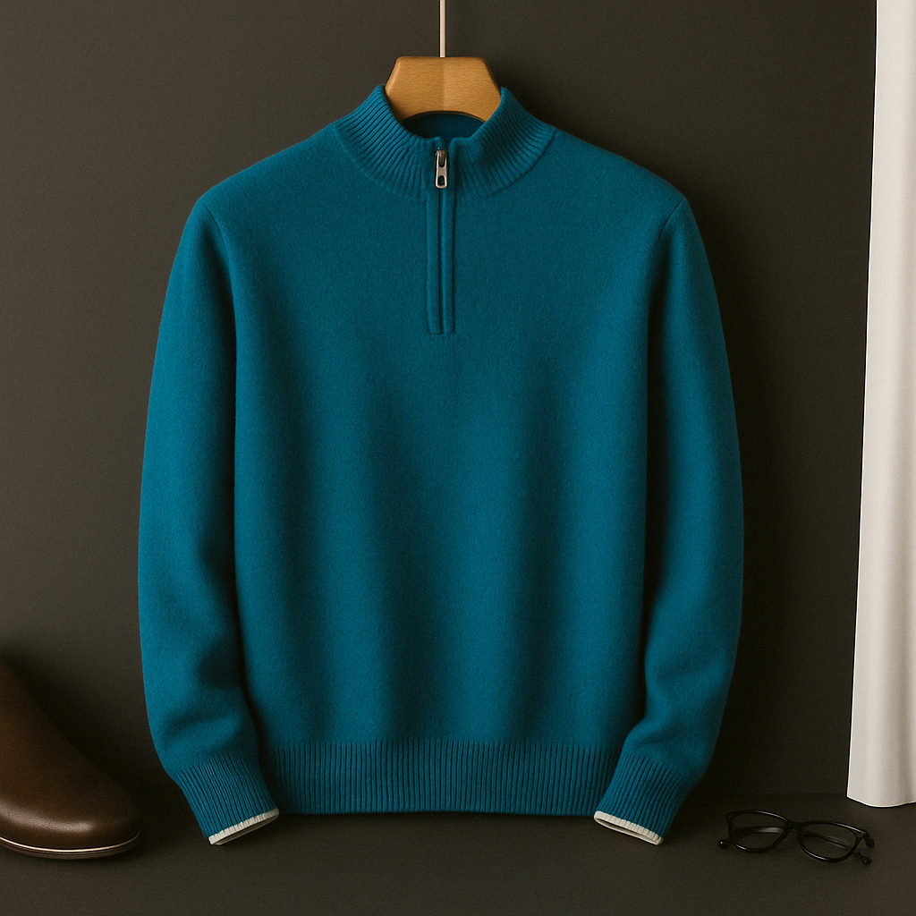 The Bellini Cashmere Quarter Zip