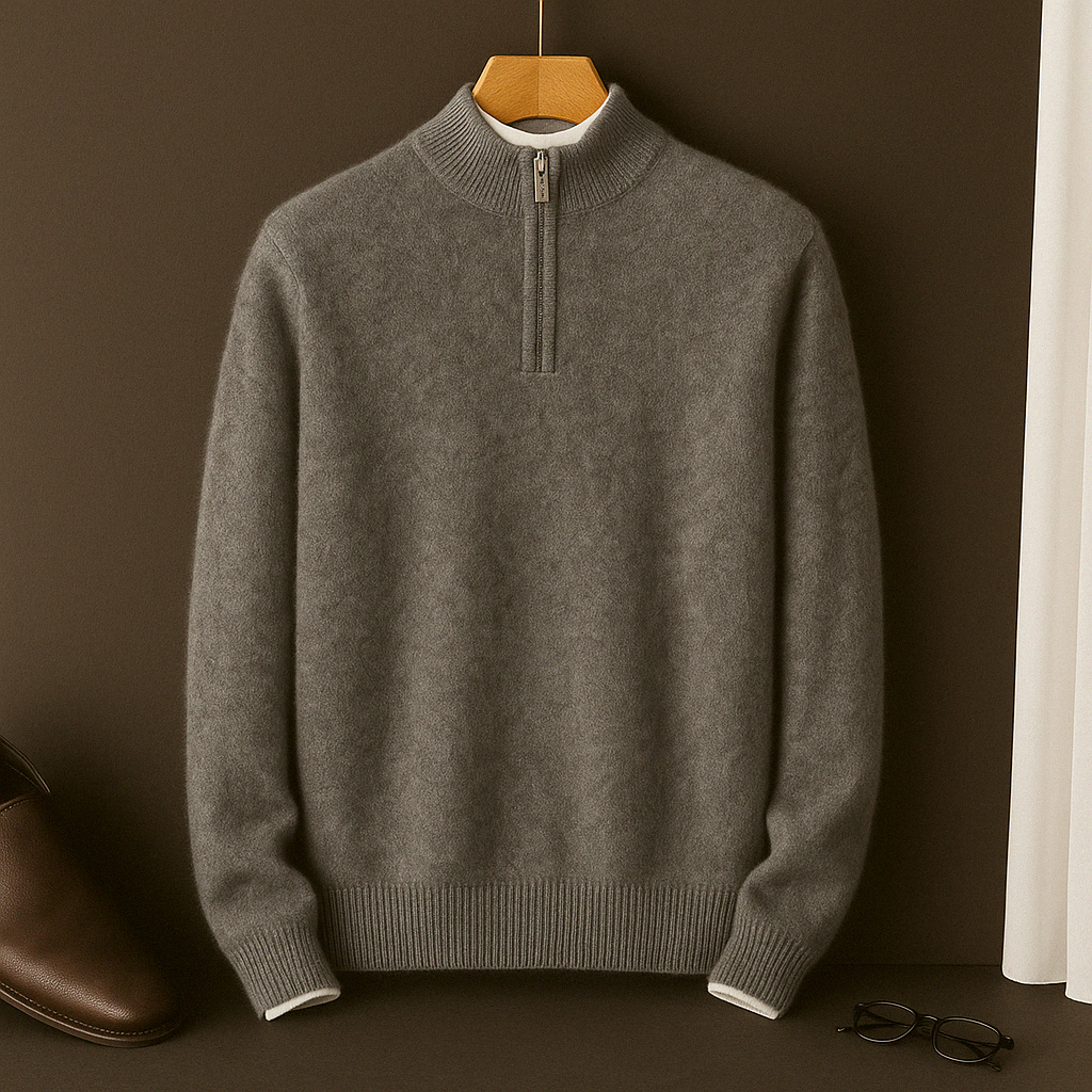 The Bellini Cashmere Quarter Zip
