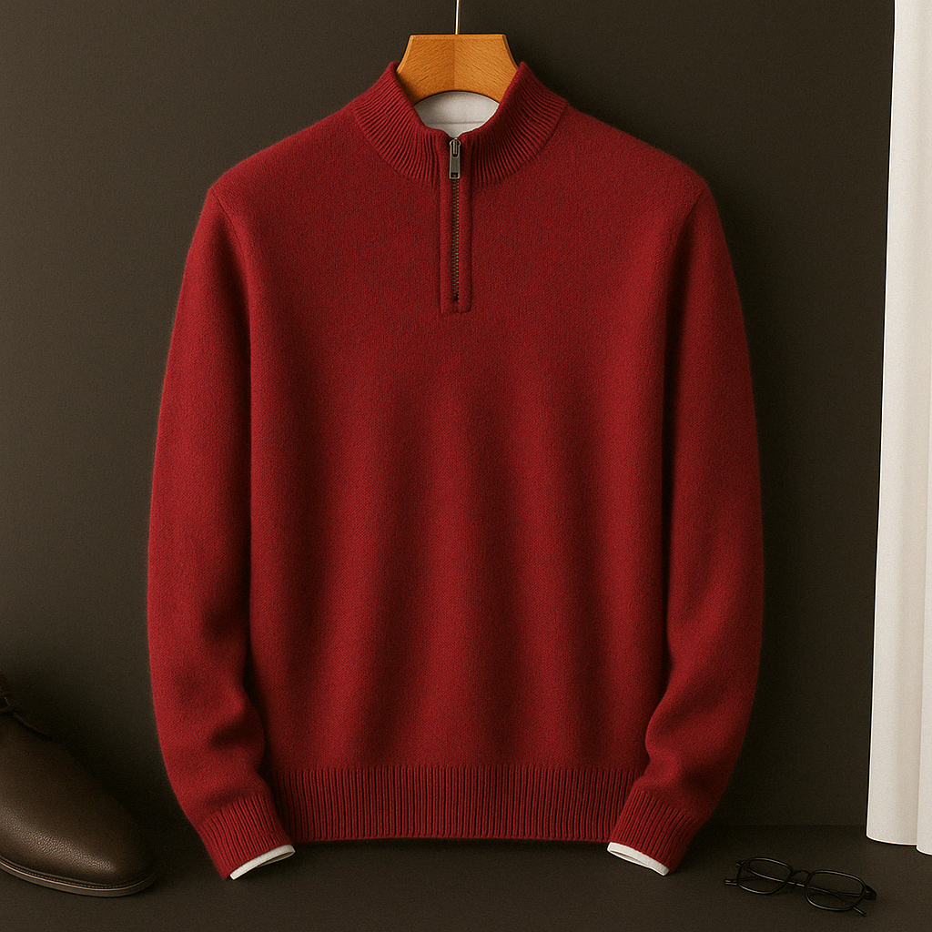 The Bellini Cashmere Quarter Zip