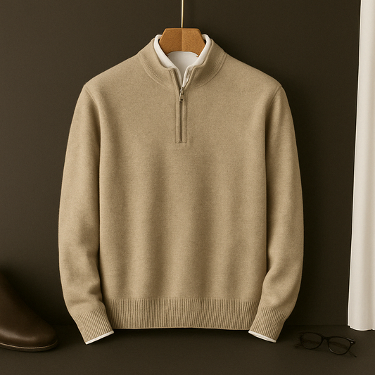 The Bellini Cashmere Quarter Zip